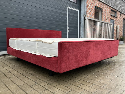 Auping Kiruna Boxspring Burgundy Red Kingsize , réglable électriquement