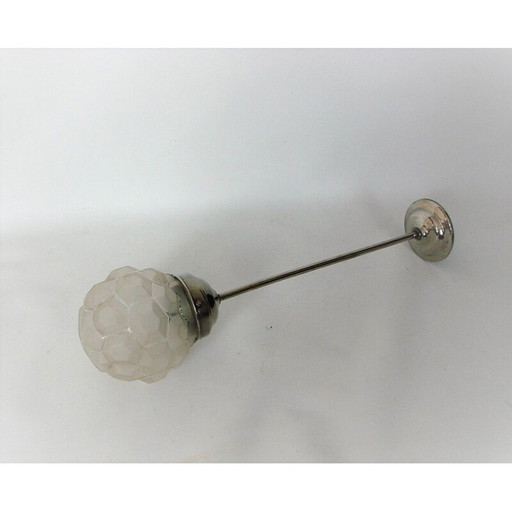 Pendentif vintage en métal, laiton et verre, 1930