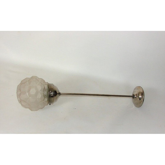 Image 1 of Pendentif vintage en métal, laiton et verre, 1930