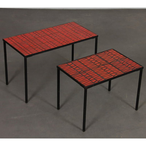 Tables gigognes vintage de Roger Capron, 1960