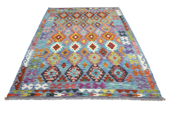 Image 1 of Original Old Style Kelim Afghan 241 X 175 Cm Top Condition