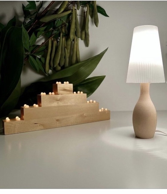 Lampe à grêle scandinave minimaliste années 1990 – Ikea, Wood, Plastic