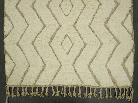 Image 1 of Tapis berbère - 252 Cm X 154 Cm - Laine blanche