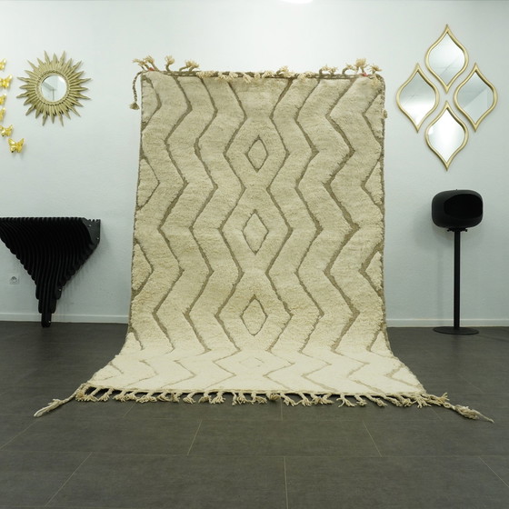 Image 1 of Tapis berbère - 252 Cm X 154 Cm - Laine blanche