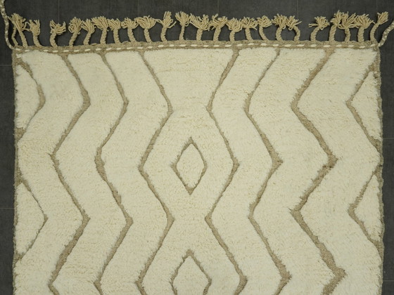 Image 1 of Tapis berbère - 252 Cm X 154 Cm - Laine blanche