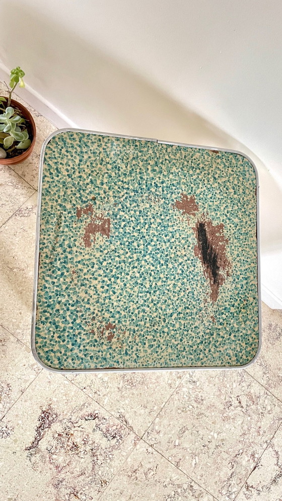 Image 1 of Tabouret Coffre Vintage En Bois