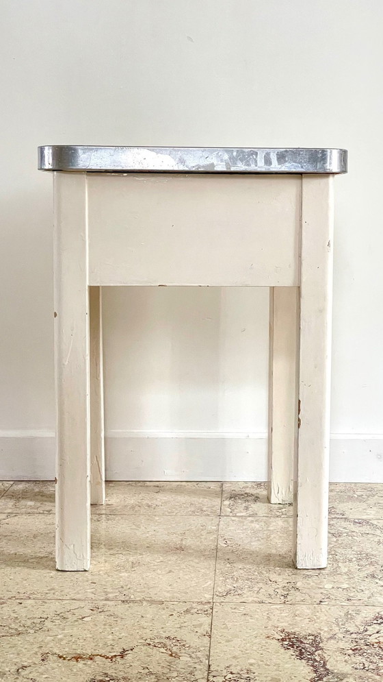 Image 1 of Tabouret Coffre Vintage En Bois