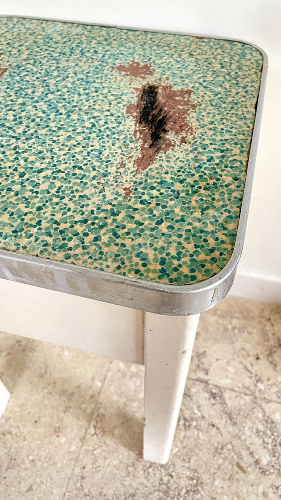 Image 1 of Tabouret Coffre Vintage En Bois