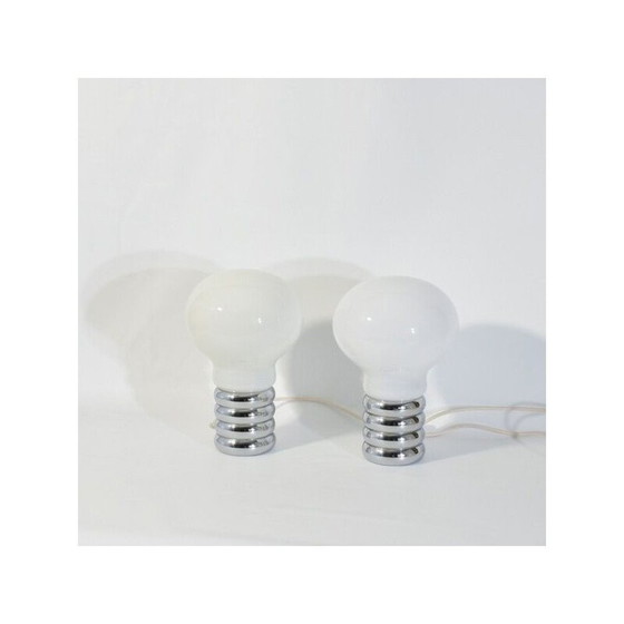 Image 1 of Paire de lampes Bulb opal vintage par Ingo Maurer, 1966