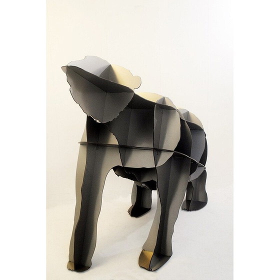 Image 1 of Bibliothèque Vintage Iron Joe en stratifié et gris acier par Ibride, France 2009