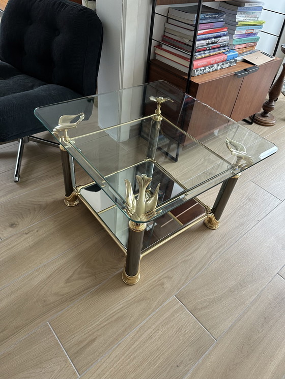 Image 1 of Table basse dorée Hollywood Regency