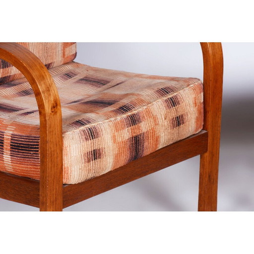 Paire de chaises longues en chêne de J. Halabala pour UP Závody, Tchécoslovaquie, 1930