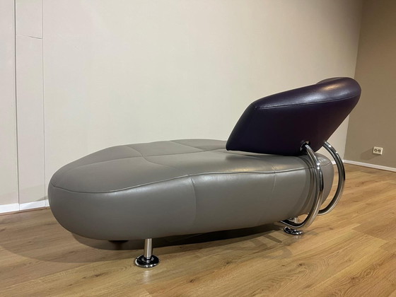 Image 1 of Leolux Kikko Fauteuil Chaise Longue Taupe Grey Purple New State Design Hugo De Ruiter