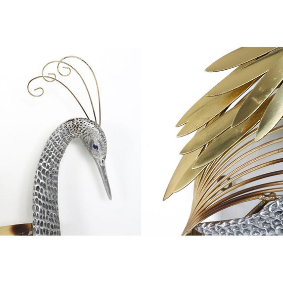 Image 1 of Sculpture murale vintage "Heron" de Curtis Jere 1988