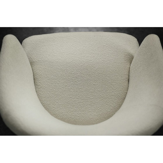 Image 1 of Fauteuil bas vintage en chêne et tissu, 1960