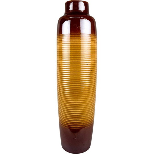 Vase de sol en céramique du Mid Century, Tchécoslovaquie