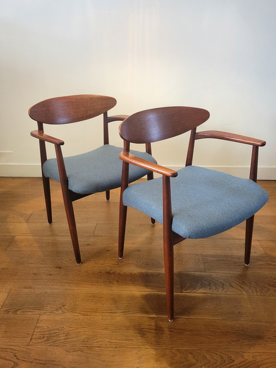 Image 1 of Ensemble de 2 fauteuils par Ejnar Larsen et Aksel Bender Madsen