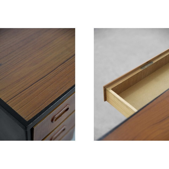 Image 1 of Bureau vintage en teck brun doré, Suède 1960