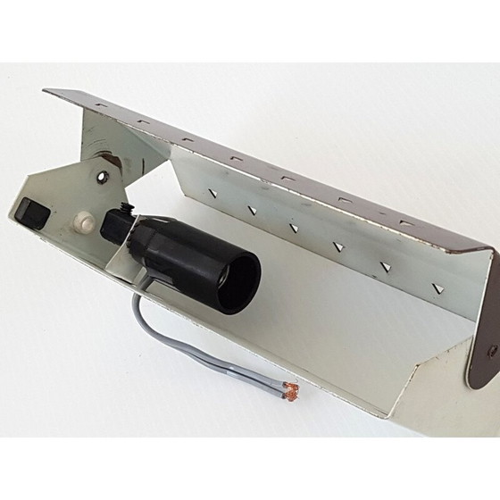 Image 1 of Applique vintage de E.S. Horn en acier brun 1960