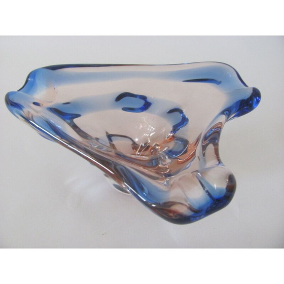 Image 1 of Cendrier à cigares en verre vintage, Tchécoslovaquie 1960