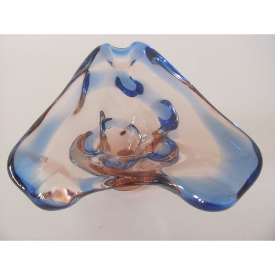 Image 1 of Cendrier à cigares en verre vintage, Tchécoslovaquie 1960