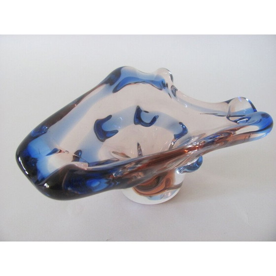 Image 1 of Cendrier à cigares en verre vintage, Tchécoslovaquie 1960