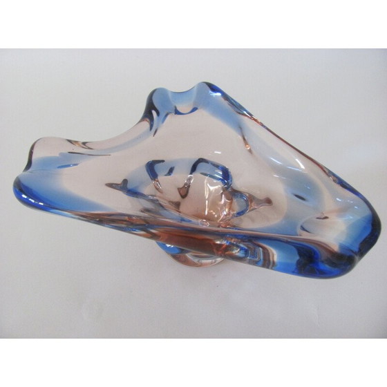 Image 1 of Cendrier à cigares en verre vintage, Tchécoslovaquie 1960