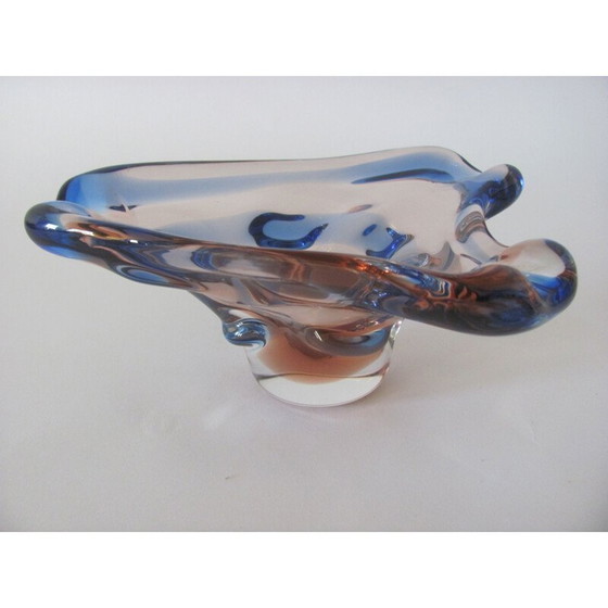 Image 1 of Cendrier à cigares en verre vintage, Tchécoslovaquie 1960