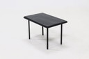 Table basse vintage en acier et ardoise