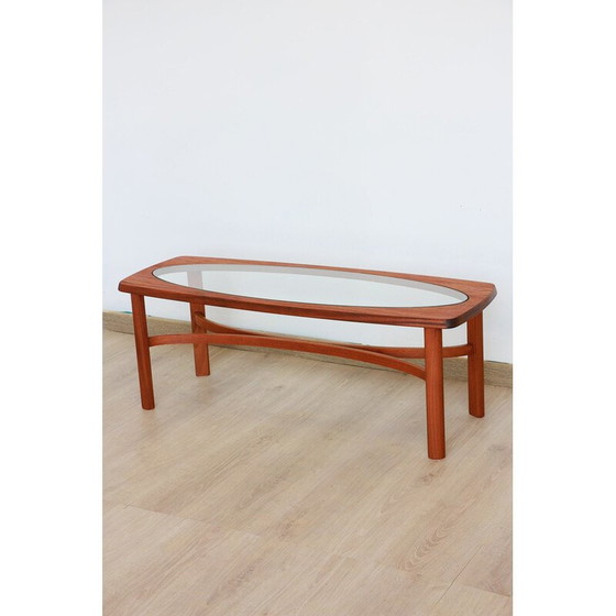 Image 1 of Table basse ovale en teck massif pour Nathan Furnitures, Angleterre 1960