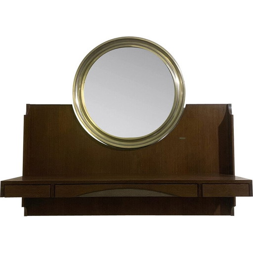 Console murale avec miroir, Mid Century, Italie, années 1960