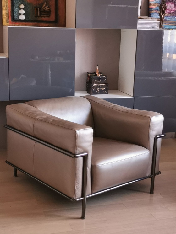 Image 1 of Natuzzi Fauteuil en cuir Frank Platinum Colour