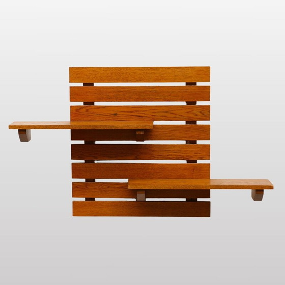 Image 1 of Panneau mural vintage avec étagères, France 1960