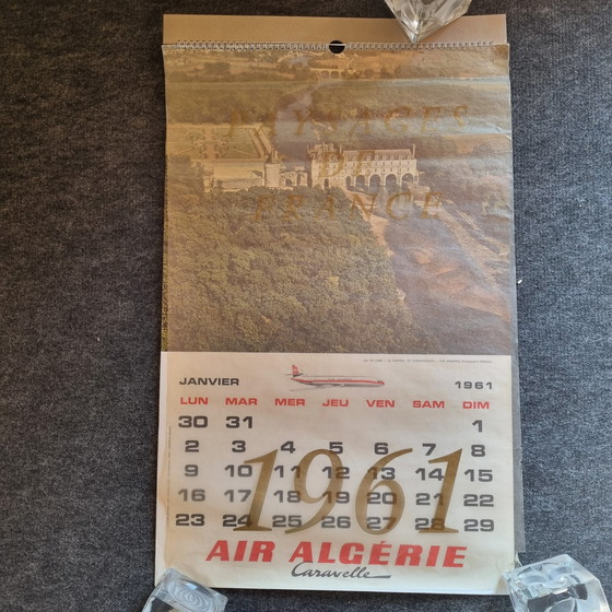 Image 1 of Calendrier Air France 1961 Avec Son Etui D'Origine