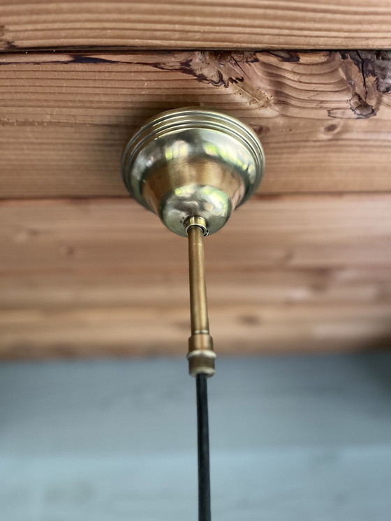 Image 1 of Lampe pendante vintage en verre laiteux