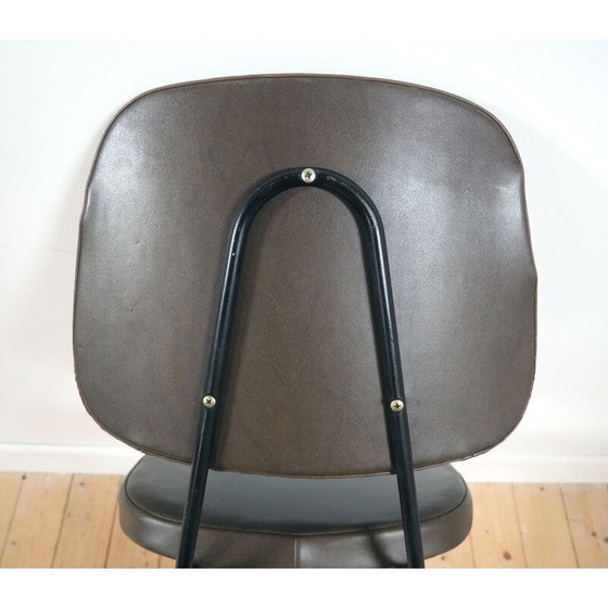 Image 1 of Ensemble de 4 chaises kaki vintage 1960