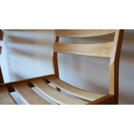 Image 1 of Paire de chaises de salle à manger vintage en bois de chêne massif par Kurt Ostervig pour Kp Mobler, Danemark années 1950