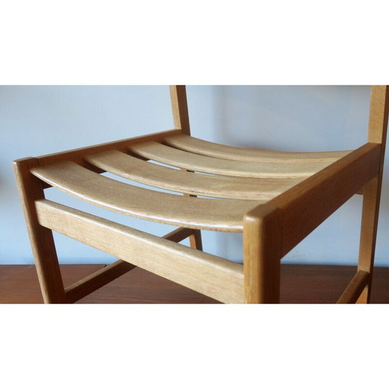 Image 1 of Paire de chaises de salle à manger vintage en bois de chêne massif par Kurt Ostervig pour Kp Mobler, Danemark années 1950
