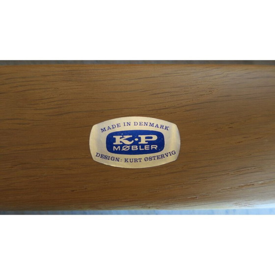 Image 1 of Paire de chaises de salle à manger vintage en bois de chêne massif par Kurt Ostervig pour Kp Mobler, Danemark années 1950