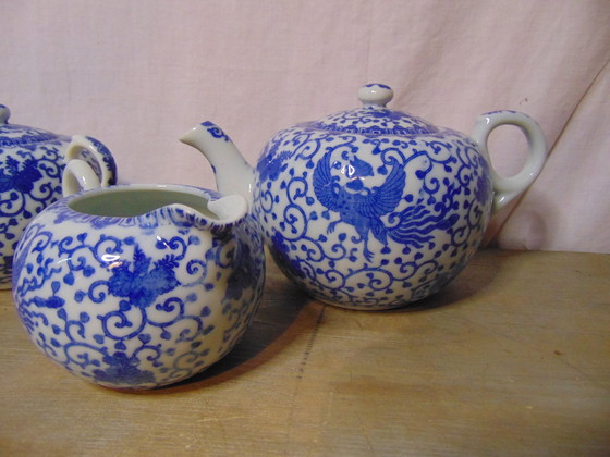 Image 1 of Service à thé japonais avec caractères de marque japonais