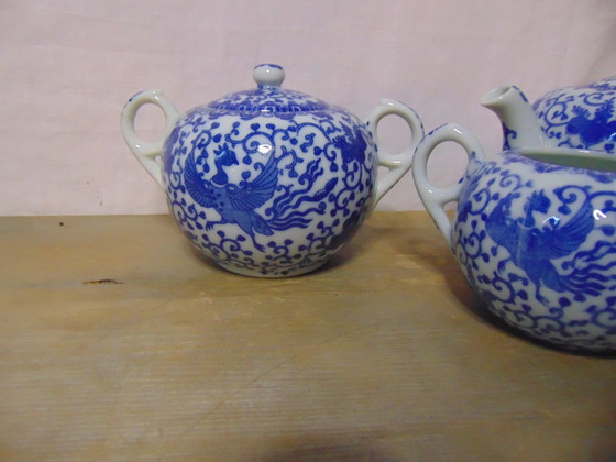 Image 1 of Service à thé japonais avec caractères de marque japonais