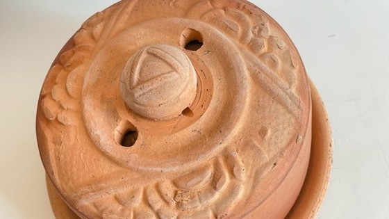 Image 1 of Beurrier Terre Cuite Art Nouveau France