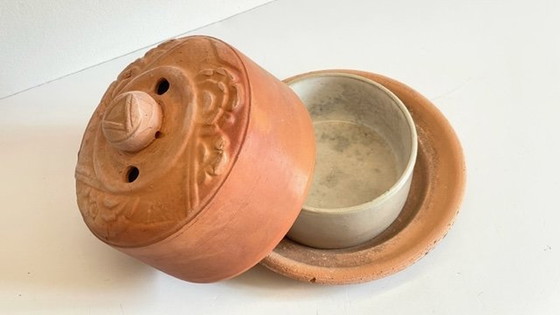 Image 1 of Beurrier Terre Cuite Art Nouveau France