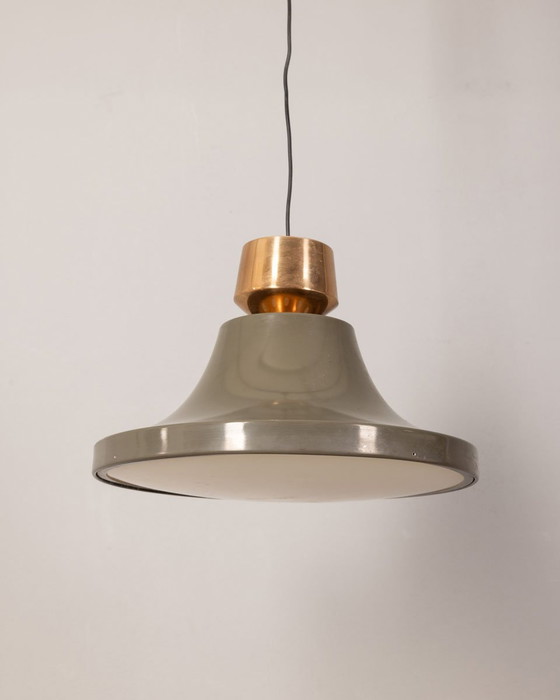 Image 1 of Pendentif italien vintage en métal émaillé, 1970