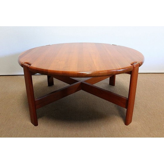 Image 1 of Table basse vintage en teck massif par Niels Bach, Danemark 1970