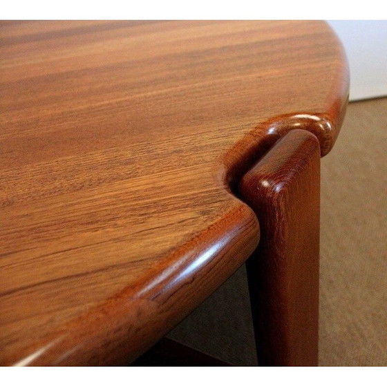 Image 1 of Table basse vintage en teck massif par Niels Bach, Danemark 1970