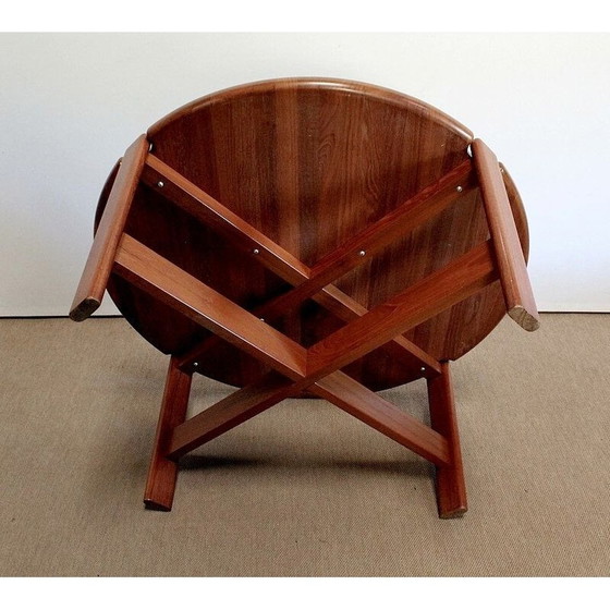 Image 1 of Table basse vintage en teck massif par Niels Bach, Danemark 1970