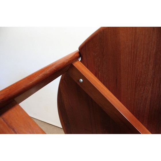 Image 1 of Table basse vintage en teck massif par Niels Bach, Danemark 1970