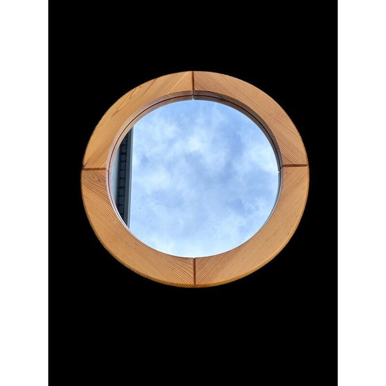 Image 1 of Miroir en orme vintage, 1970