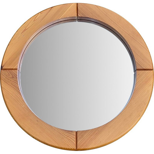 Miroir en orme vintage, 1970